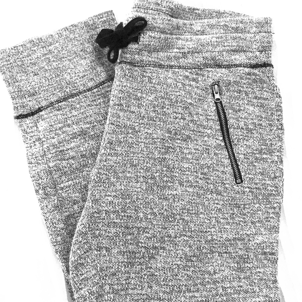Black and White Track Lounging Jogger Pants